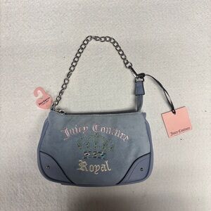 Juicy Couture Blue Shoulder Bag with Chain Accent